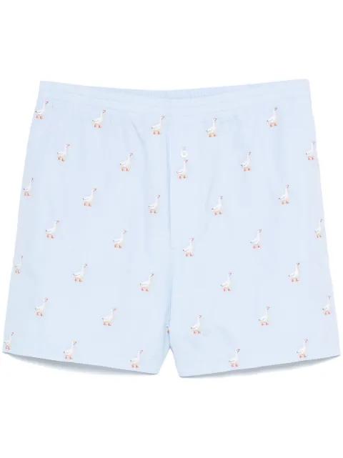 duck-embroidered shorts by MOSCHINO
