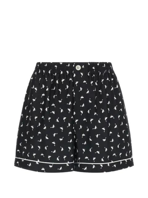elastic waistband print shorts by MOSCHINO