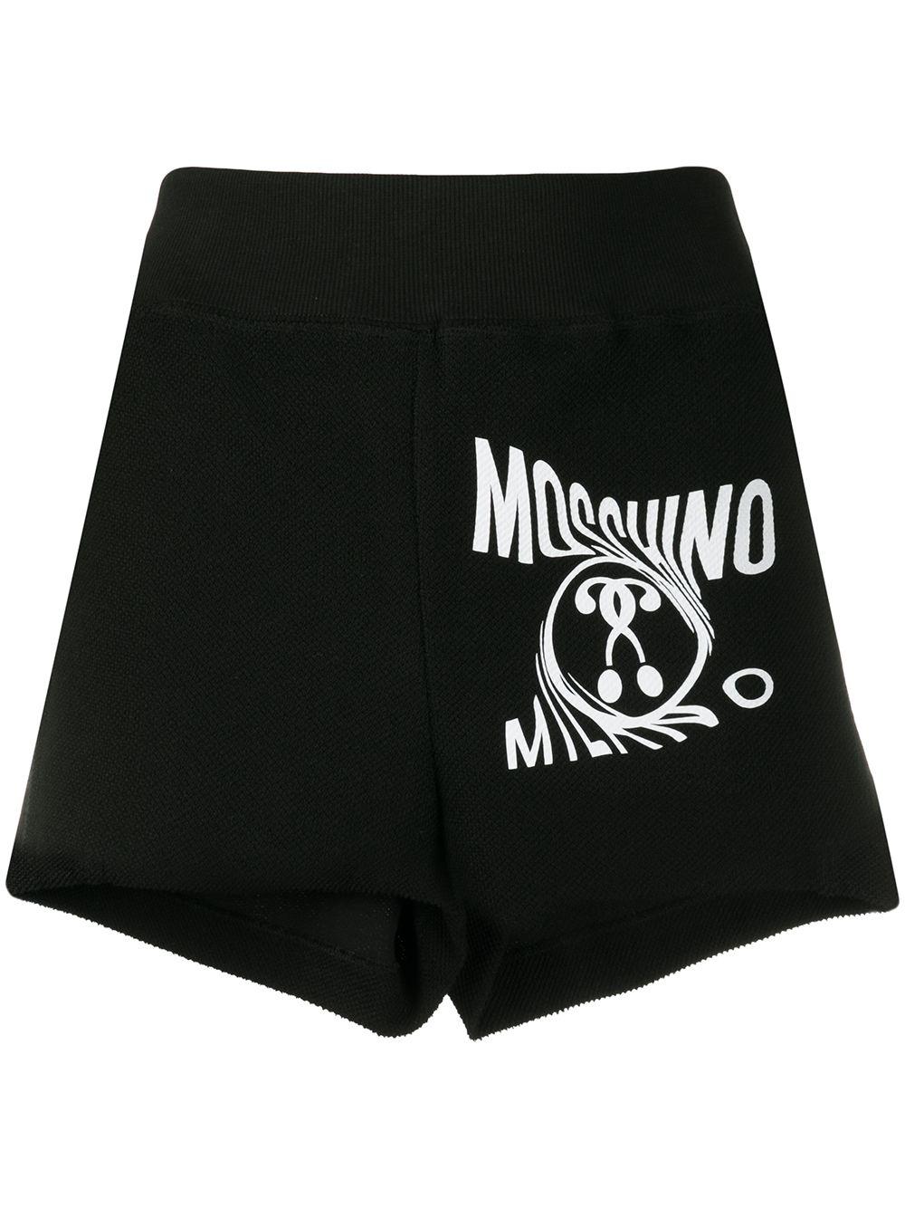 elasticated logo-print shorts by MOSCHINO
