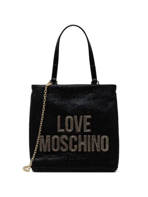 embellished-lettering tote bag by MOSCHINO