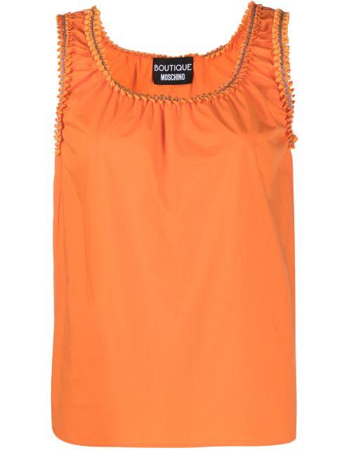 embellished-trim tank top by MOSCHINO