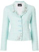 embellished tweed blazer by MOSCHINO