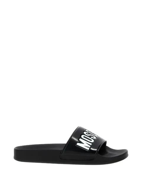 embossed logo-detail slides by MOSCHINO