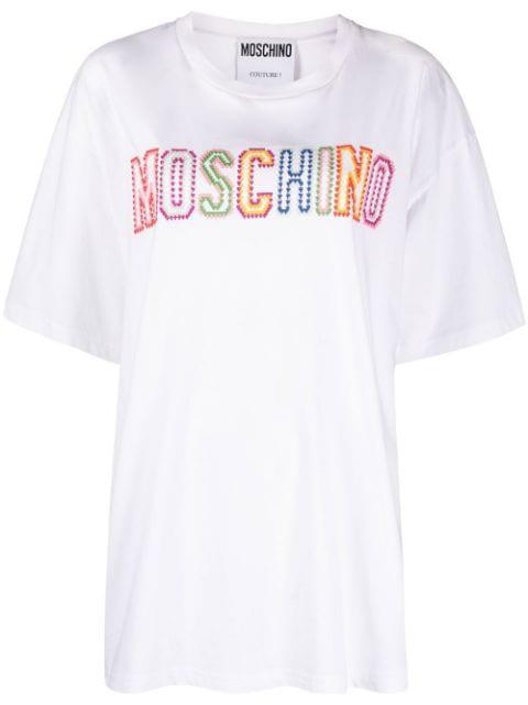 embroidered-logo T-shirt by MOSCHINO