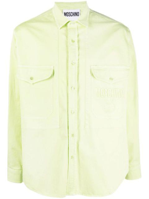 embroidered-logo detail shirt by MOSCHINO