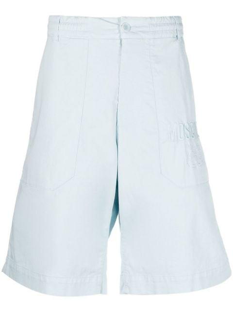 embroidered-logo detail shorts by MOSCHINO