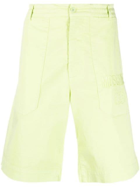 embroidered-logo detail shorts by MOSCHINO