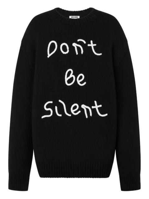 embroidered wool sweater by MOSCHINO
