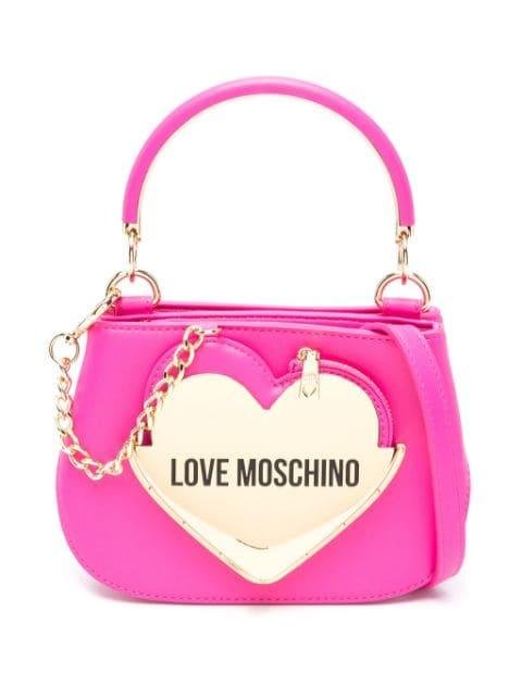 enamelled-logo mini tote bag by MOSCHINO