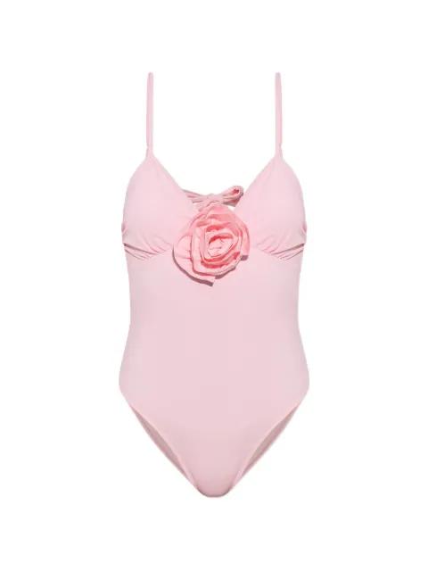 floral-appliqué cut-out swimsuit by MOSCHINO