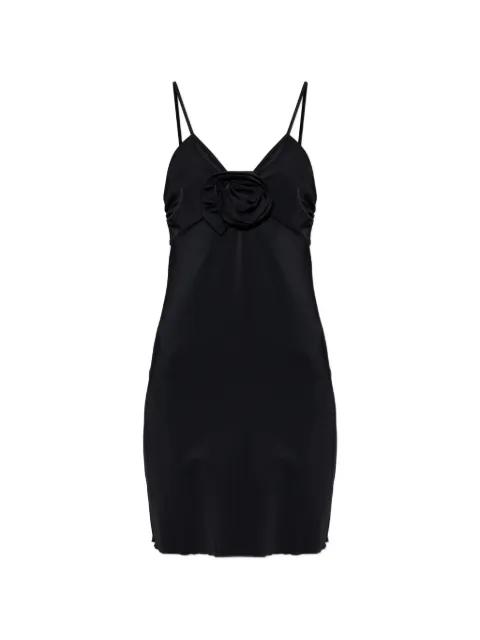floral-appliqué open-back beach mini dress by MOSCHINO