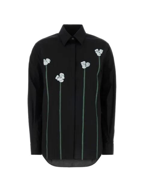 floral-appliqué shirt by MOSCHINO
