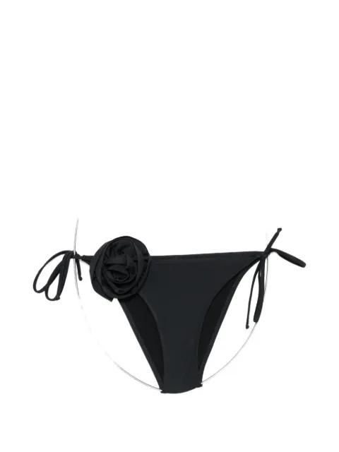 floral-applique side-tie bikini bottoms by MOSCHINO