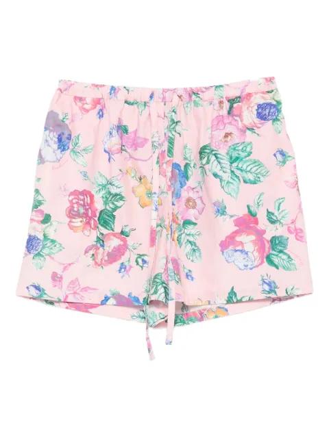 floral drawstring shorts by MOSCHINO