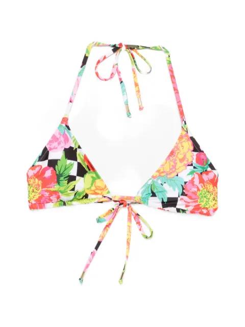 floral-print bikini top by MOSCHINO