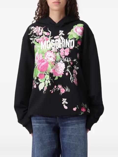 floral-print hoodie by MOSCHINO