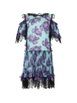 floral-print lace-trim mini dress by MOSCHINO floral-print lace-trim mini dress by MOSCHINO