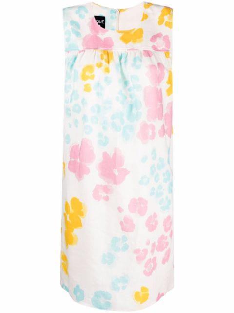 floral-print linen dress by MOSCHINO