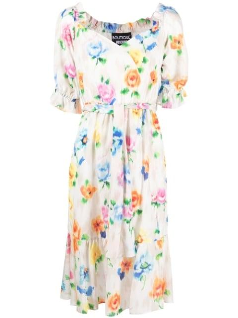 floral-print midi dress by MOSCHINO