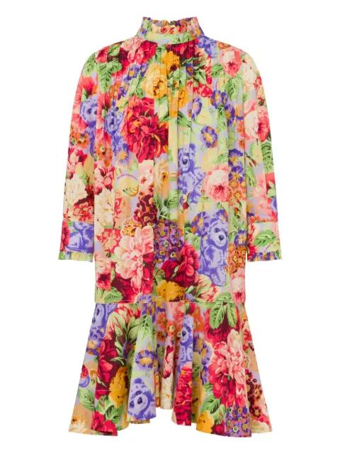 floral-print ruffled mini dress by MOSCHINO