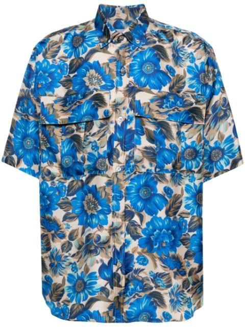 floral-print silk shirt by MOSCHINO