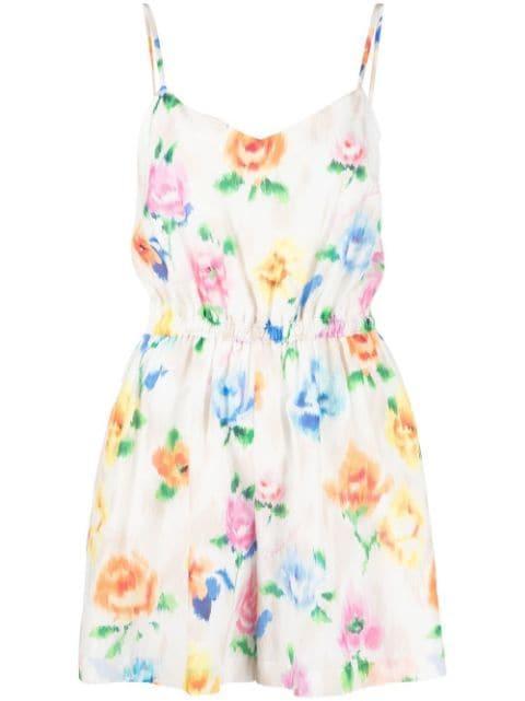 floral-print sleeveless mini dress by MOSCHINO