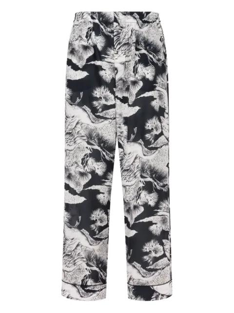 floral-print trousers by MOSCHINO