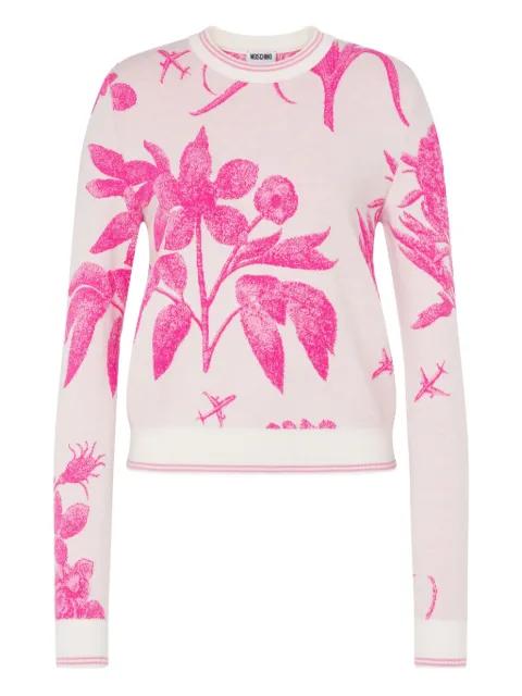 floral-print wool sweater by MOSCHINO