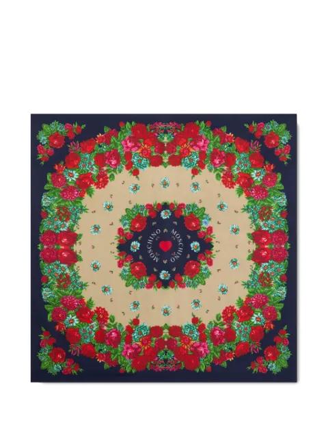 floral silk scarf by MOSCHINO