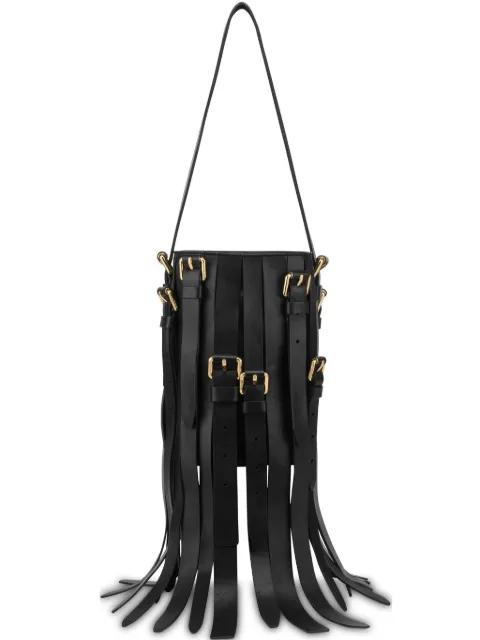 fringed shoulder bag by MOSCHINO