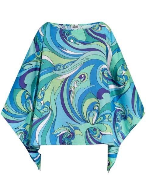 geometric-print beach cover-up by MOSCHINO