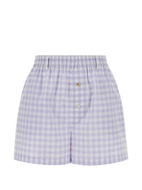 gingham-check elasticated shorts by MOSCHINO