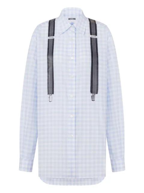 gingham-pattern long-sleeve shirt by MOSCHINO