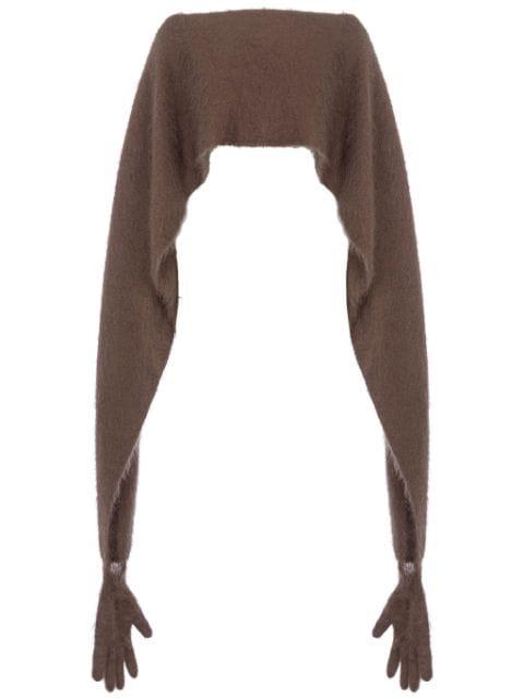 glove-detail scarf by MOSCHINO