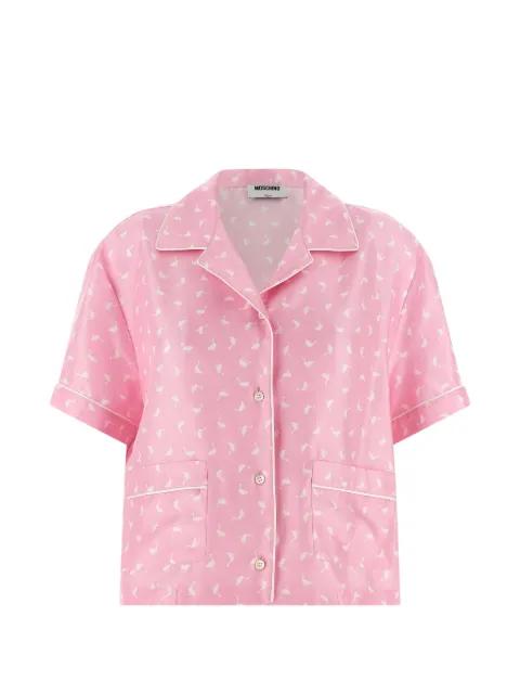 goose-print silk shirt by MOSCHINO