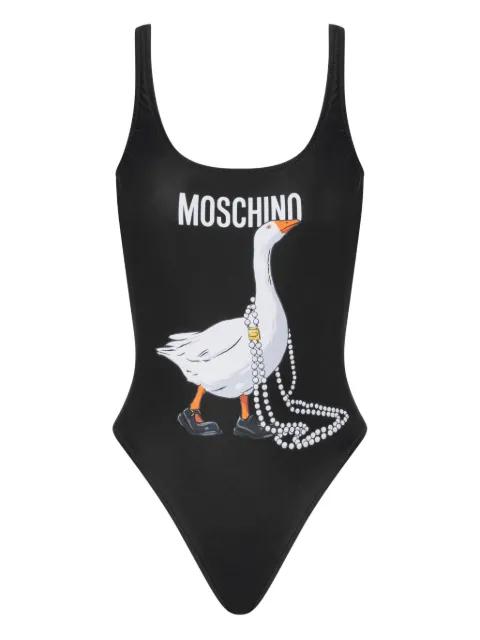 goose-print swimsuit by MOSCHINO