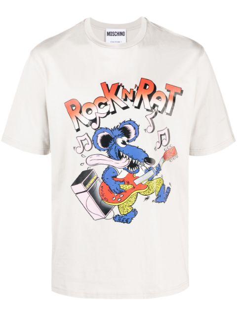 graphic-print cotton T-Shirt by MOSCHINO
