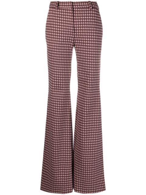 graphic-print flared trousers by MOSCHINO