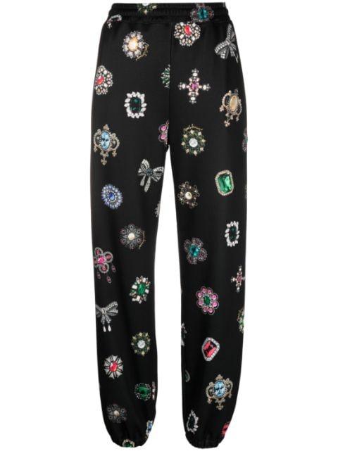 graphic-print straight-leg trousers by MOSCHINO