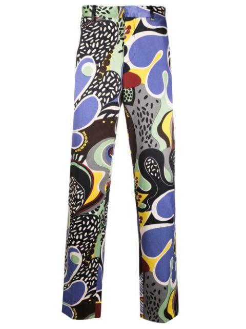 graphic-print tailored trousers by MOSCHINO