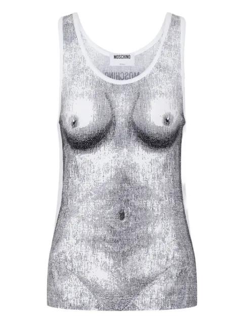 graphic-print tank top by MOSCHINO