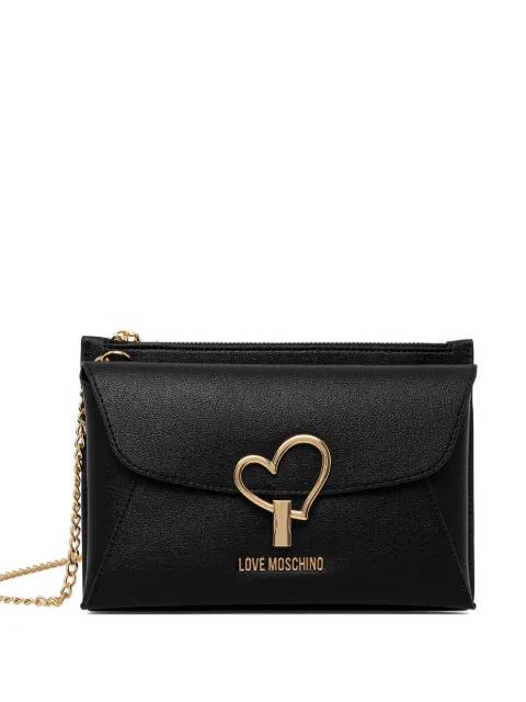 heart-appliqué cross body bag by MOSCHINO
