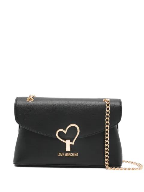 heart charm chain shoulder bag by MOSCHINO