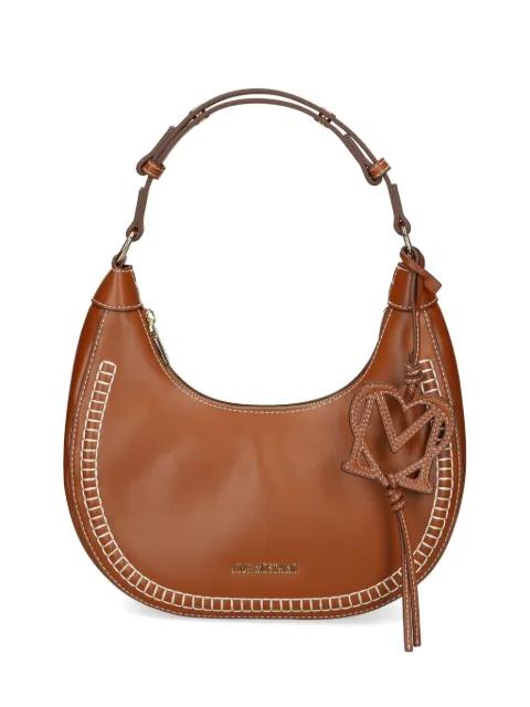 heart-charm stitched shoulder bag by MOSCHINO
