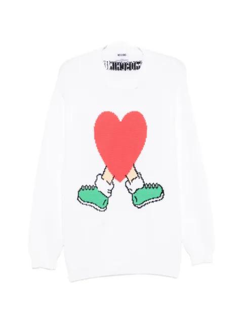 heart-embellishment sweater by MOSCHINO