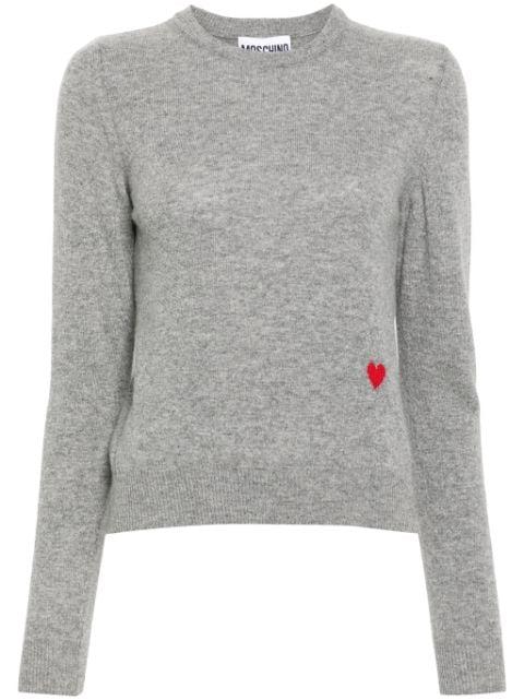 heart-embroidered sweater by MOSCHINO