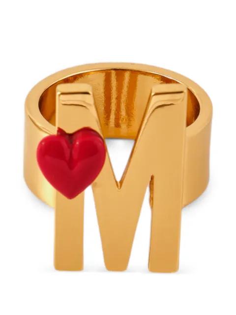 heart letter ring by MOSCHINO