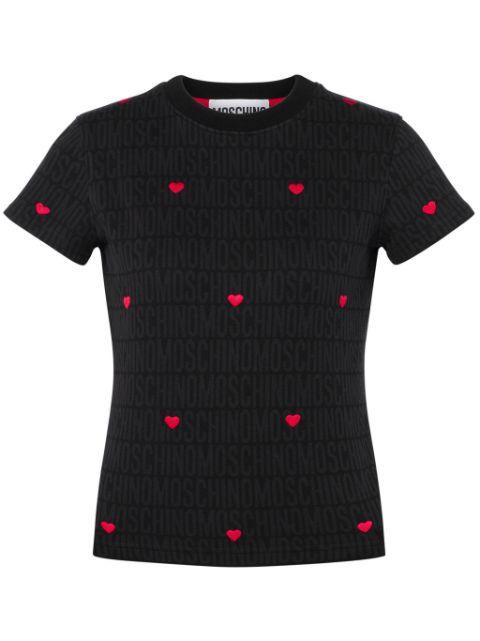 heart-motif short-sleeve T-shirt by MOSCHINO