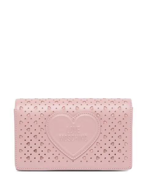 heart pierced clutch bag by MOSCHINO