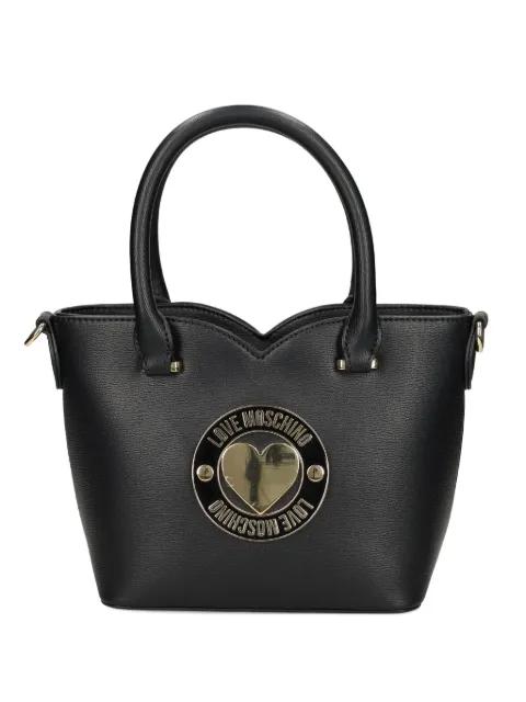 heart-plaque tote bag by MOSCHINO